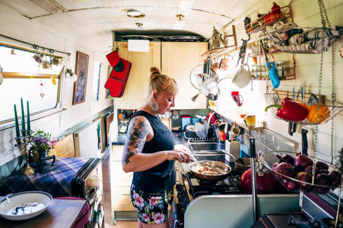 narrowboat interior