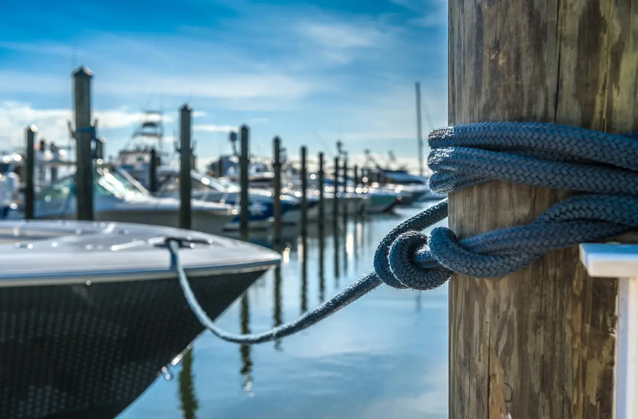 Moored boat